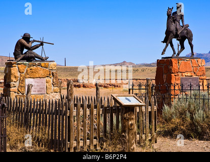 Old Trail Town Cemetery à Cody, Wyoming Banque D'Images