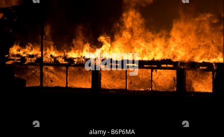 Immeuble en feu, Cork, Irlande Banque D'Images