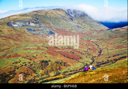 Vue de Wansfell Pike sur un matin d'automne ensoleillé dans le Lake District Cumbria England UK Banque D'Images