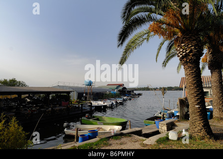 Paola Lac, Canal romain, Parc National de Circeo, Sabaudia, Latina, Latium, Italie Banque D'Images