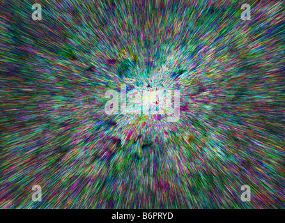 Big Bang - coloré conceptuel représentation abstraite de l'origine de l'univers Banque D'Images
