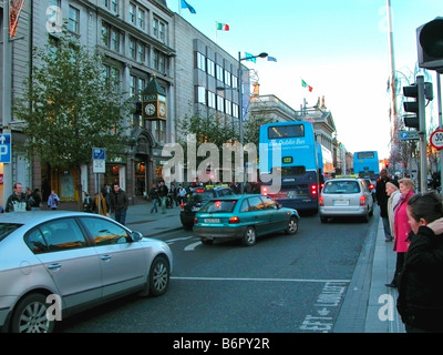 Dublin, centre-ville, O'Conell street. Banque D'Images