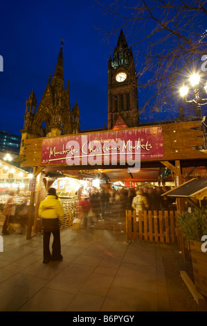 Les marchés de Noël Manchester Banque D'Images
