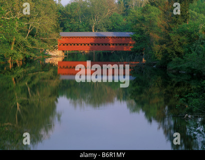 Saucks ou Sachs Pont couvert en Pennsylvanie USA Gettysburg Banque D'Images