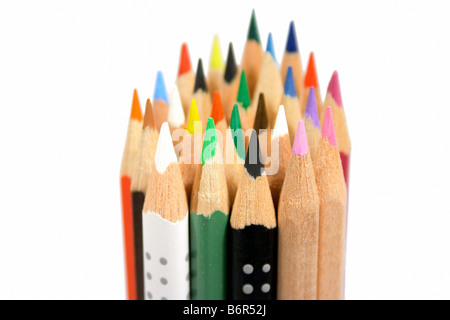 Bouquet de crayons de couleur Banque D'Images