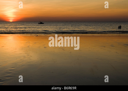 La plage de Ngapali Myanmar Birmanie 2008 Coucher de soleil sur la plage de Ngapali près de tourisme province Sud Rakhaing Thandwe Banque D'Images