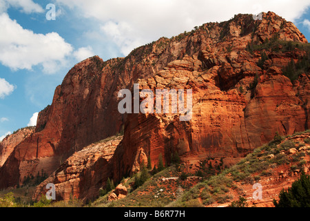 Vue depuis Lee Kolob Canyons Col Banque D'Images