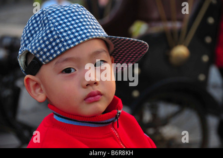 Enfant chinois Beijing Chine Banque D'Images