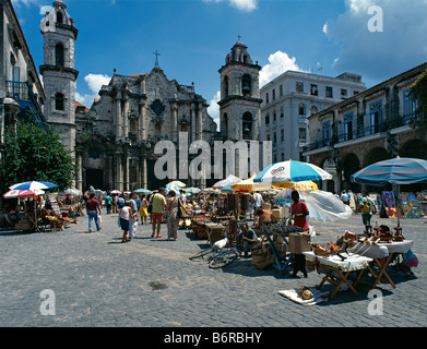 Plaza de la Catedral, La Havane, Cuba Banque D'Images