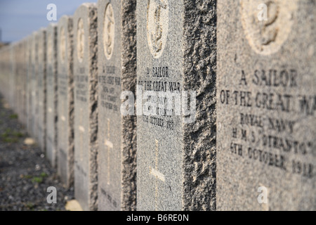 Cimetière Américain' 'Isle of Islay Kilchoman, en Écosse. Close up de pierres tombales. Banque D'Images