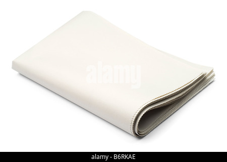 Journal blanc sur blanc avec clipping path Banque D'Images