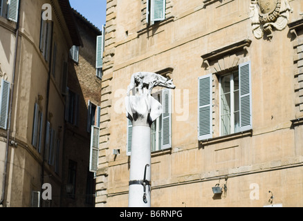 Elle statue Wolf- à Sienne, Toscane, Italie Banque D'Images