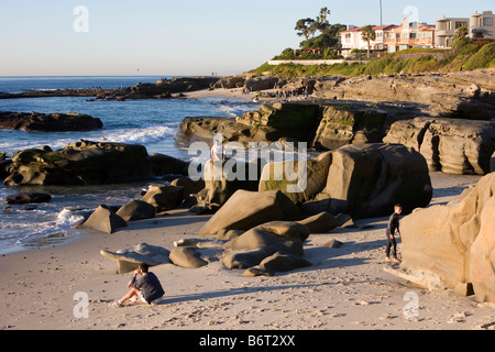 Plage de Windansea, La Jolla, Californie Banque D'Images