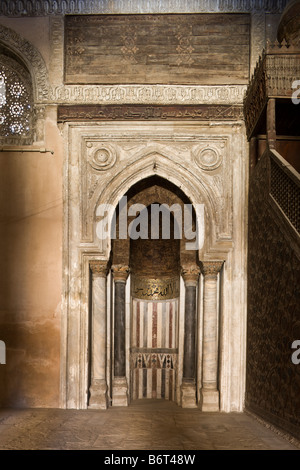 Mihrab principal, de la mosquée d'Ibn Tulun, Le Caire, Egypte Banque D'Images