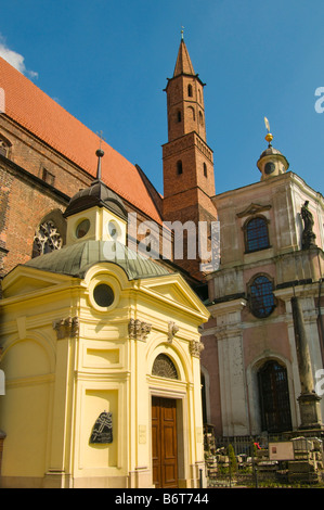 Wroclaw, Silésie, Pologne. Église de St Vincent et St James sur ul Nankiera (rue) Banque D'Images