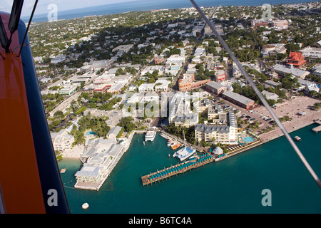 Vue aérienne de Mallory Square à Key West en Floride Banque D'Images