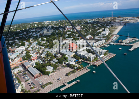 Vue aérienne de Mallory Square à Key West en Floride Banque D'Images
