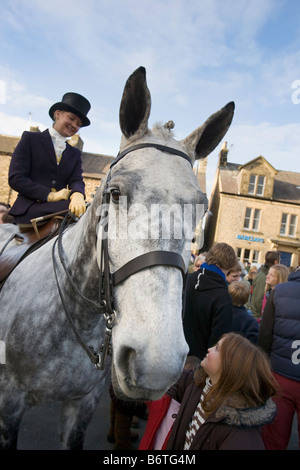 Boxing day Fox hunt séance Masham Yorkshire UK Banque D'Images