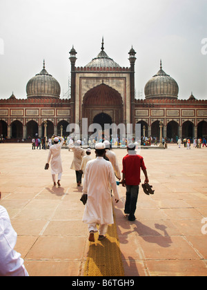 L'Inde, Old Delhi, Jama Masjid (la Grande Mosquée) Banque D'Images