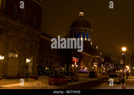 Marché Bonsecours par nuit Banque D'Images