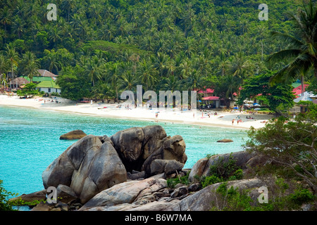 Vue sur plage idyllique, le Silver Beach Samui Banque D'Images