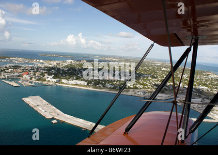 Key West Floride vu d'un biplan Banque D'Images