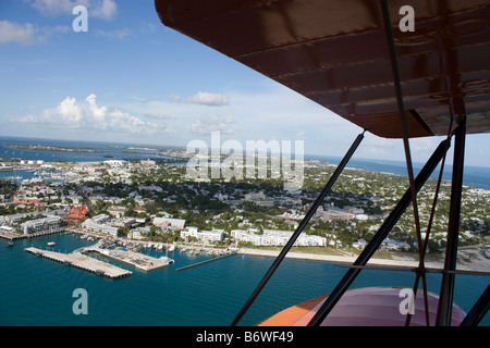 Côté Nord de Key West en Floride vu d'un biplan Banque D'Images