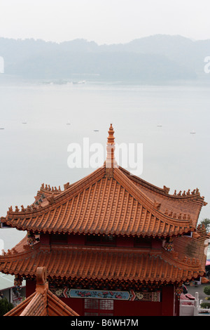 Wenwu Temple situé à Sun Moon Lake Taiwan Banque D'Images