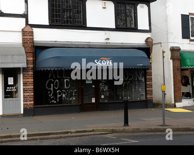 Portée Magasin de charité récession Fermer Banque D'Images