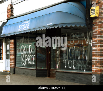 Portée Magasin de charité récession Fermer Banque D'Images