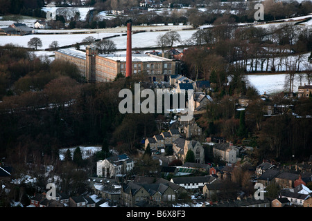 Une vue de Bollington du blanc Nancy Banque D'Images