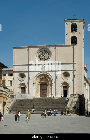 La Piazza del Popolo à Todi, Ombrie Banque D'Images