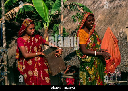 Inde, Bengale occidental, Sunderbans, femmes bengalies Banque D'Images