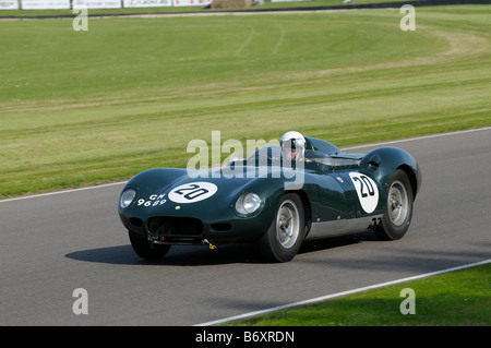 Goodwood Revival meeting septembre 2008 Lister Jaguar Ecosse 2328cc 1958 David Ham Banque D'Images