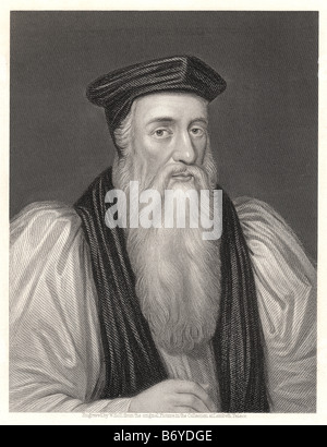 Thomas Cranmer (2 juillet 1489 - 21 mars 1556) était un leader de la Réforme anglaise et l'archevêque de Canterbury au cours de la rei Banque D'Images