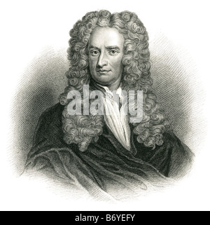 Sir Isaac Newton, le FRS (4 janvier 1643 - 31 mars 1727 [OS : 25 décembre 1642 - 20 mars 1727]) était un physicien anglais, mathe Banque D'Images