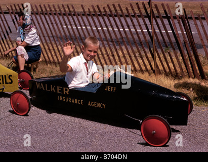 Boy racer au All-American Soap Box Derby, Derby Downs, Akron, Ohio, 1963 Banque D'Images