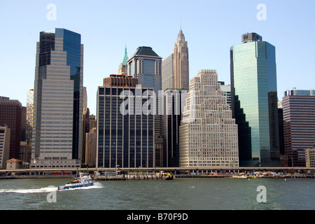 New York City Police Department Unité Port bateau sur l'East River, New York USA Banque D'Images