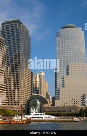 Lower Manhattan de la Hudson River New York City New York USA Banque D'Images