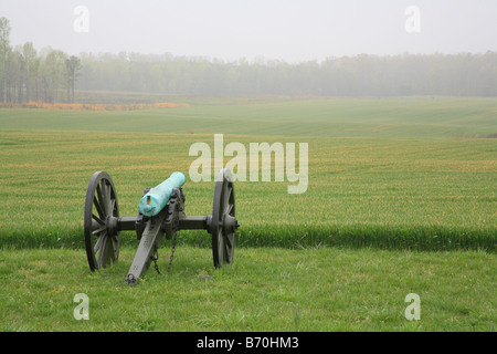 Les lignes de l'Union européenne, le Malvern Hill, Richmond National Battlefield Park, Virginia, USA Banque D'Images