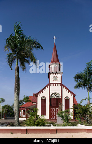 Le Suriname, Paramaribo, église catholique, appelé Sint Alfonsius, dans le centre-ville historique. Banque D'Images