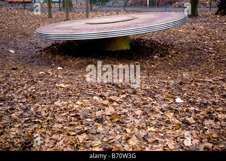 Rond-point en hiver Banque D'Images