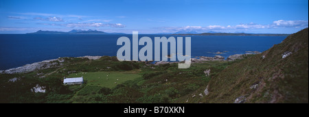 Skye Rhum et Eigg de Smirisary Glenuig près de Moidart, Highland, Ecosse, Royaume-Uni, Iles britanniques Banque D'Images