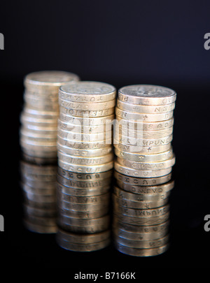 Pièces de monnaie de livre Banque D'Images