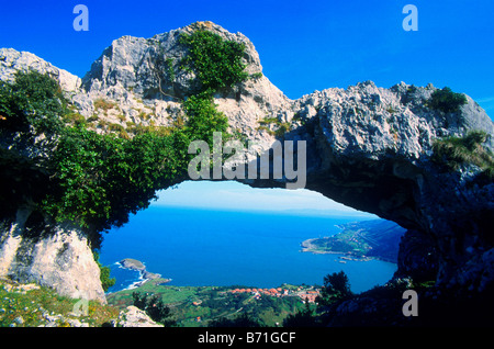 Cantabrie, Candina, la montagne, la mer cantabrique mar cantabrico, vue spectaculaire, coloré, amazing, fenêtre à la mer Banque D'Images