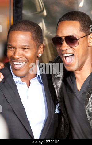 Westwood CA SEPTEMBRE 17 Acteurs Jamie Foxx et Will Smith à la première de son nouveau film le royaume Banque D'Images