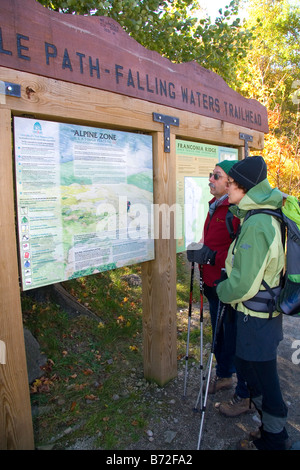 Dans le sentier de la Franconie Plage dans la White Mountain National Forest New Hampshire USA Banque D'Images