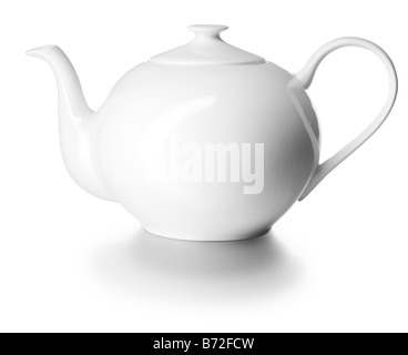 White Bone China Tea pot Banque D'Images