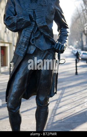 Statue de Nelson à l'extérieur du Pub Trafalgar à Greenwich, Londres Banque D'Images