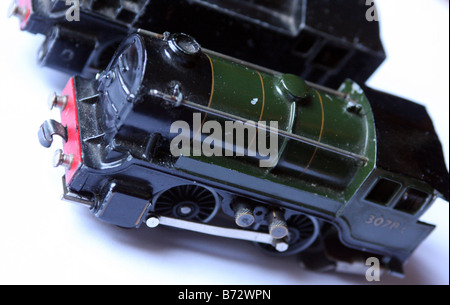 Deux ttr trix train modèle ferroviaire train les locomotives réalisés dans les années 1950 Banque D'Images